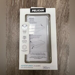 NEW Pelican Adventurer case in CLEAR.  NEVER USED.  Iphone X